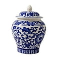 thumbnail image 2 of Ceramic Ginger Jar Asian Ginger Jar Vintage Style Decorative Chinese Vase Porcelain Jars for Living Room Office Table Decoration Weddings Blue Flower, 2 of 9