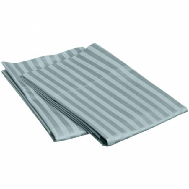 Egyptian Cotton 650 Thread Count Stripe Pillowcase Set Standard-Teal