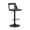 Black, variant on Armen Living Indoor Milan Adjustable Swivel Black Faux Leather and Black Wood Bar Stool with Black Base