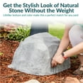 thumbnail image 5 of Sunnydaze Low-Profile 14" Gray Polyresin Faux Landscape Rock Cover with Metal Stakes, 5 of 17
