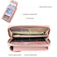 thumbnail image 4 of MINKUROW Crossbody Bags for Women,Pu Leather Cell Phone Bag,Small Cross Body Shoulder Bag with Shoulder & Wrist Strap Fits Phone Under 6.7 Inch Pink, 4 of 6