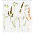 thumbnail image 3 of Ambesonne Watercolor Shower Curtain, Wild Plants Herbs, 69"Wx75"L, Vermilion Dark Green, 3 of 3