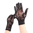thumbnail image 7 of Slccxzc Rose Cross Lace Short Opera Gloves Full Finger Mesh Gloves for Evening Prom, 7 of 7