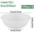 thumbnail image 2 of Abaima 100 Pack 9 oz Paper Bowls 100% Compostable, Heavy-Duty Quality Natural Disposable Bagasse, Eco-Friendly Biodegradable Made of Sugar Cane Fibers, 2 of 7