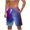 Sky Blue2, variant on Plebaso Beach Shorts for Men Print Elastic Waist Drawstring Casual Shorts Lightweight Mens Summer Shorts
