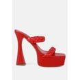thumbnail image 2 of PIN-UP Red Braided High Heel Sandals, 2 of 8