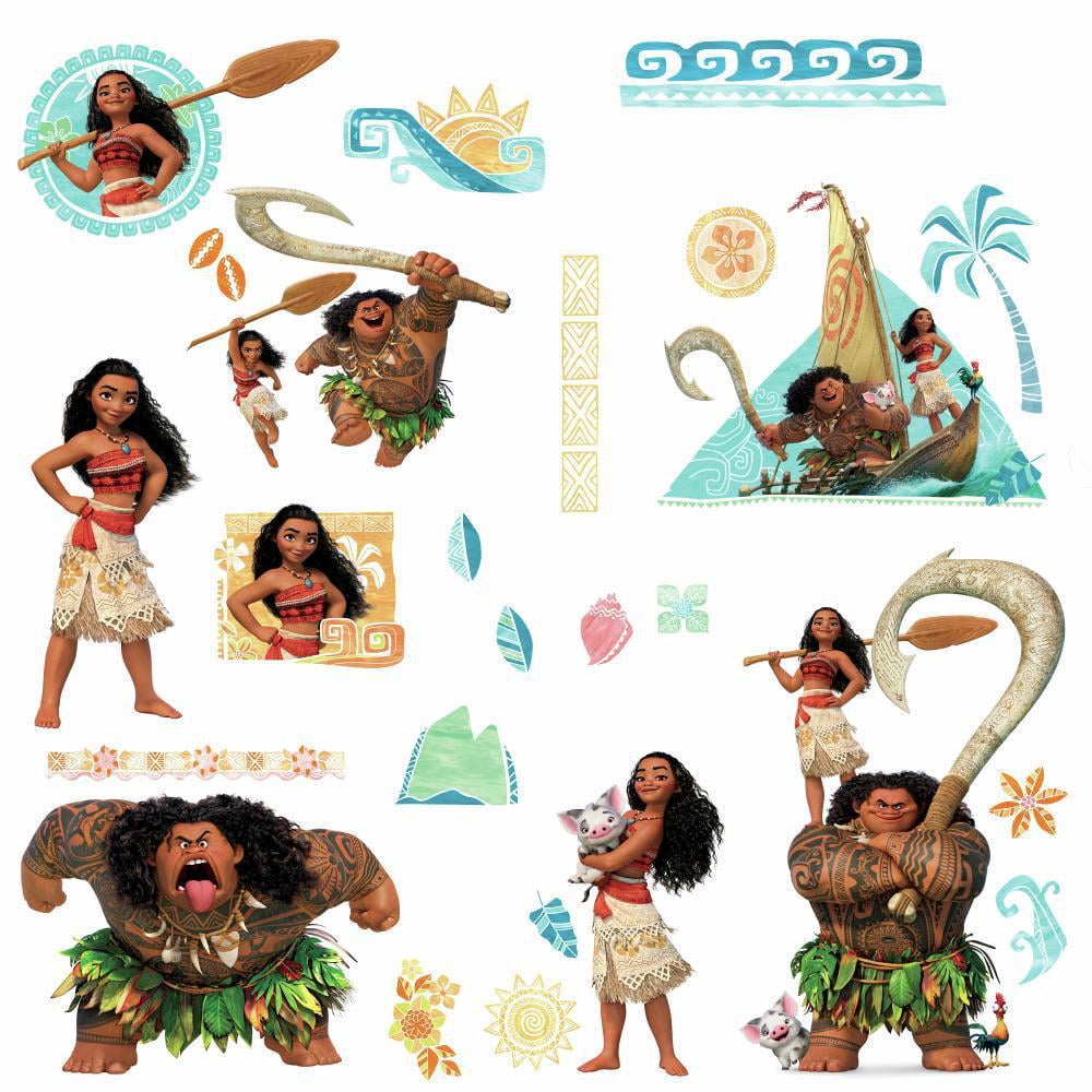 Details about  / New GIANT MOANA WALL Stickers Disney Girls BedRoom Decor Decals Mural Pua Maui