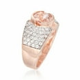 thumbnail image 2 of 925 Sterling Silver Morganite,White Natural Zircon Ring, 2 of 2