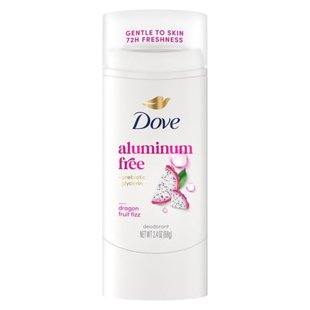 Dove Deodorant Stick for 72 Hour Odor Protection Dragon Fruit Fizz Aluminum Free, 2.4 oz