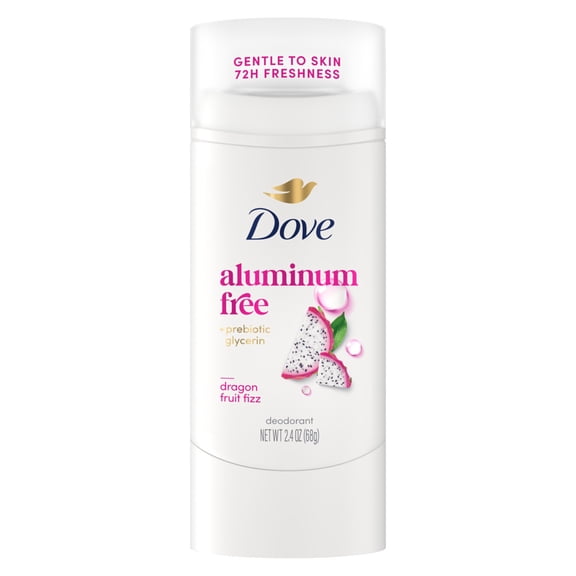 Dove Deodorant Stick for 72 Hour Odor Protection Dragon Fruit Fizz Aluminum Free, 2.4 oz