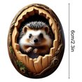 thumbnail image 2 of Hedgehog in Nest Hanging Ornament, Christmas/Easter/Halloween/Daily Tree Decoration, Flat Owl Gifts for Grandparents, Parents, Kids, Neighbors, Friends Owl Ornaments for Christmas Tree, 2 of 4