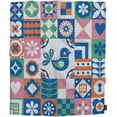 thumbnail image 4 of Yibo Watercolour Floral Blanket Flannel Soft and Comfortable Anti-static Bed Sofa Blanket, 4 of 7
