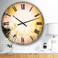 thumbnail image 2 of DesignArt Beautiful White Flowers At Sunrise Large Wall Clock, 2 of 2