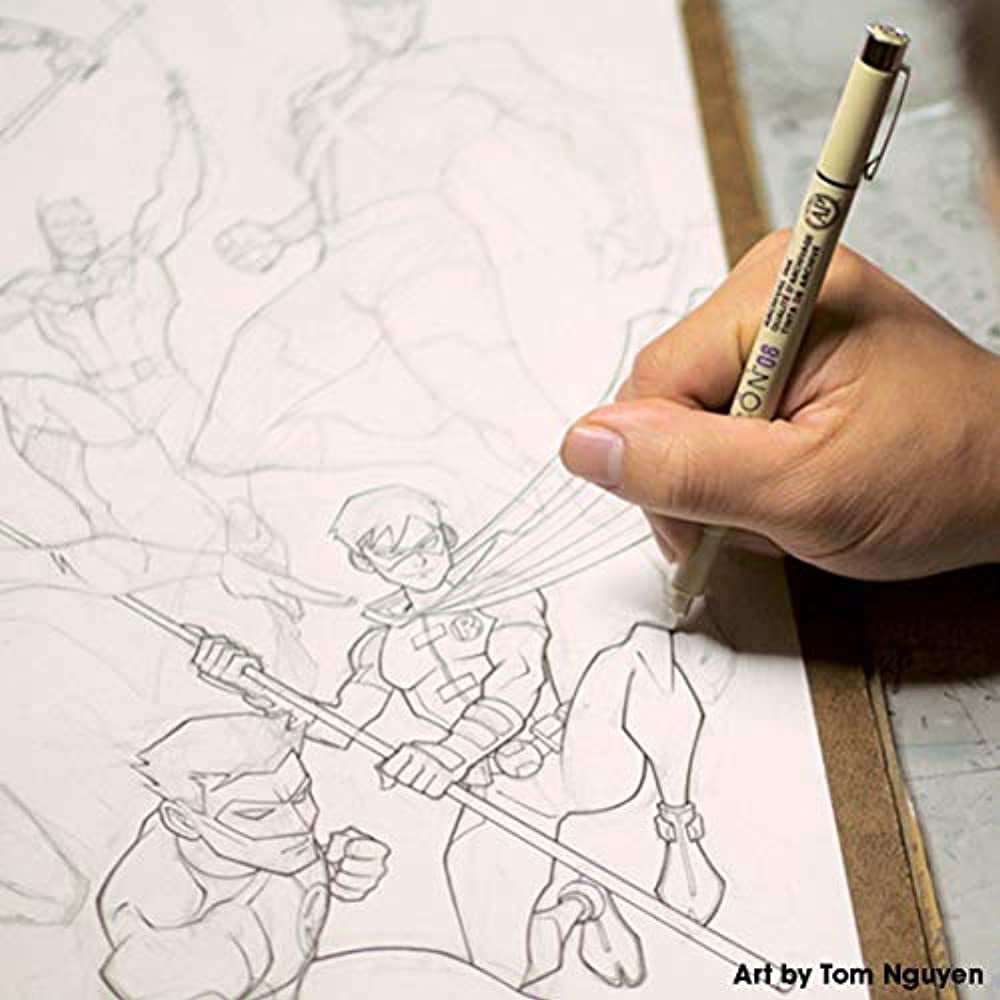 Sakura 50201 Manga-comic Pro Pens Set of 6 Sketch Drawing Art Craft for  sale online