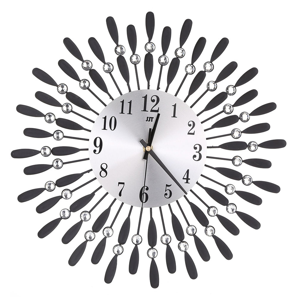 Hometime Stylish Silver Wall Clock Modern Clock Silent Clock Office Home Clock 