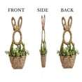 thumbnail image 7 of Easter Bunny Basket, Wicker Bunny Easter Basket, Bunny Basket Hanging Wall Pocket Spring Decor, Woven Wall, Unlined Makes Decorate For Flowers, Gifts, 7 of 7
