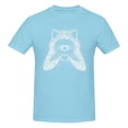 thumbnail image 5 of Love Raccoon Men'S Basic Short Sleeve T-Shirt Sky Blue 6x-Large, 5 of 5