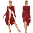 thumbnail image 3 of Vestido de baile de salón para mujer, moderno, lírico, para baile de graduación, baile de vals, coro, alabanza litúrgica cristiana, disfraz de adoración en la iglesia, 3 of 5