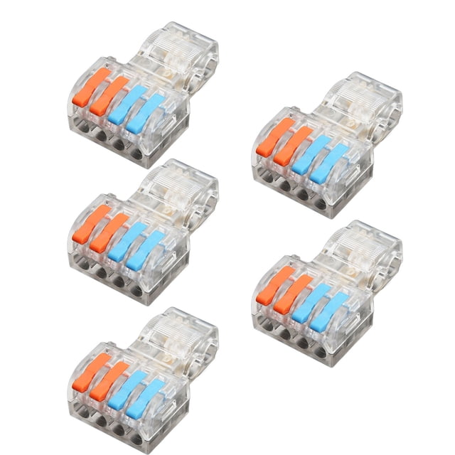 Quick Wire Connector, 250V 32A Brass Contacts Splitter Wire Connector Aging Resistant 5pcs For Appliance