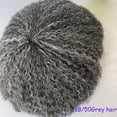 thumbnail image 3 of Toupee For Men Human Hair Men Wigs Hairstyles 360 Men Wave Swiss Full Lace Toupee 1B50 Grey Hair 8x10inch Hair System Kinky Cruly, 3 of 6
