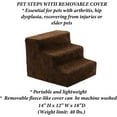 thumbnail image 2 of Dog Stairs for High Beds, Indoor/Outdoor, Three Steps for Smaller Pets with Removable and Washable Brown Cover, No Tools Required-IMPROVED, 2 of 5