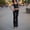 Black, variant on Hrsba Solid Color Back 2 Piece Set for Women Sleeveless Top and Stretchy Long Pants Summer Outfits
