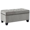 thumbnail image 4 of Modern Velvet Rectangular Storage Ottoman, 4 of 11