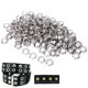 thumbnail image 2 of 100 ojales de latón de doble cara bolsa de ropa accesorios de decoración de cinturón de cuero 10 mm con 100 arandelas plateadas, 2 of 5