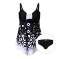 thumbnail image 2 of Aayomet Tankini pour Femmes Maillot de Bain Robe de Bain Ensemble à Bretelles Maillots de Bain Tankinis (Blanc, S), 2 of 5