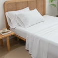 thumbnail image 2 of BESTOUCH 100% Washed Cotton Pillowcase for Hair and Skin Linen Feel Soft Comfortable Breathable 2 Set Pillow Case with Envelope Closure Solid Bright White Queen 20x30 Inches, 2 of 5