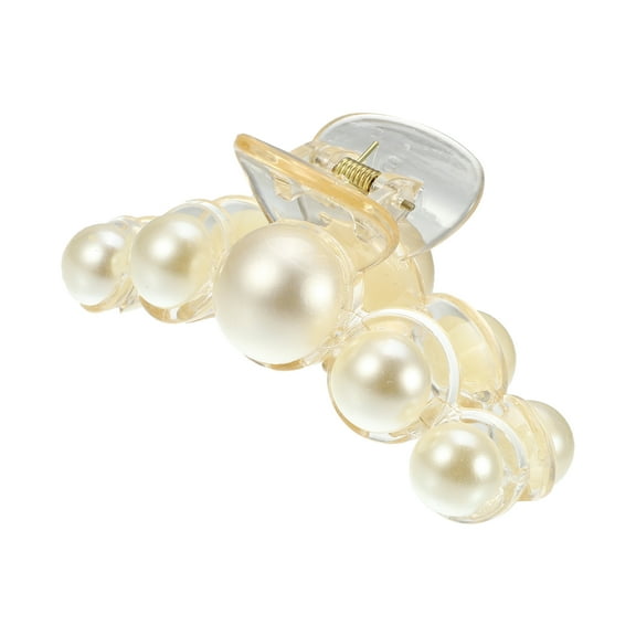 Vocoste 1 Pc Plastic Hair Claws Hair Clips Hair Barrettes for Women White 2.72"x1.54"x1.30"
