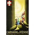 thumbnail image 2 of Vintage Apple Collection 13x18 White Modern Wood Framed Museum Art Print Titled - Carnaval Vienne, 2 of 4
