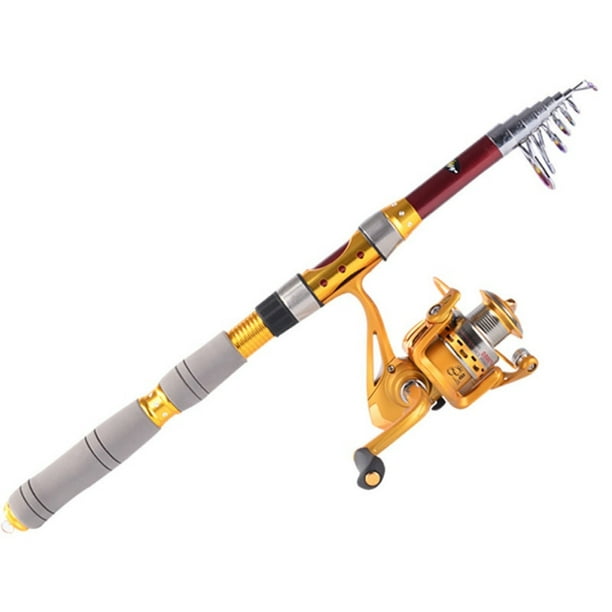 Portable Carbon Fiber Ultralight Travel Sea Spinning Pole Fishing Rod Walmart Com Walmart Com