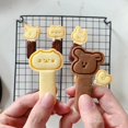 thumbnail image 2 of Molde para galletas de Piruleta de dibujos animados, cortador de galletas con forma de gato y cachorro, sello de pastel de Fondant con palos, herramienta para hornear para niños y bebés, 2 of 4