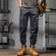 thumbnail image 3 of Pantalones de trekking de otoño para hombre, pantalones de carga para hombre de color caqui y gris, ropa técnica informal de nailon de gran tamaño, novedad más barata, 3 of 5