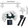 thumbnail image 4 of Cadena de luces LED, cadena de luces solares para exteriores, DS, cadena de luces solares con forma de estrella, luces de hadas solares, 8 modos, iluminación de festivales, luces de patio impermeables, 4 of 4