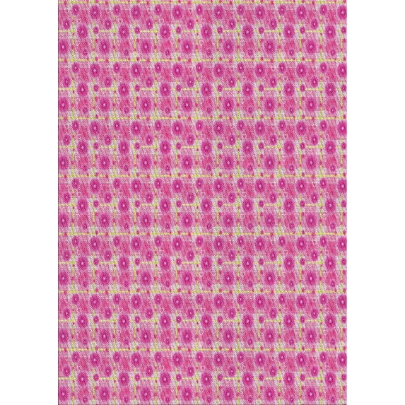 Ahgly Company Machine Washable Indoor Rectangle Transitional DeepPink Area Rugs, 2' x 5'