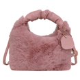 thumbnail image 1 of Bolso de mensajero de felpa, bolso de mano con textura, bolso de mujer de moda, bolso de lana, bolso de cadena versátil, 1 of 1