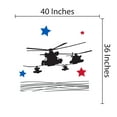 thumbnail image 3 of Helicopter - Multicolored Stars Helicopters Silhouette Sticker Vehicles Design Vinyl Adhesive Bedroom Wall Decal - Removable Home Living Room Wall Decoration 40" x 36", 3 of 3