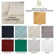 Superior 400 Thread Count Egyptian Cotton Sheet Set Of 5 Pieces, Gold, Split King