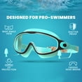 thumbnail image 5 of Swim Goggles, Curved HD Lens, Watertight Silicone Gasket, Fast-Release Adjustable Strap, UV Blocking, Comfort Fit, Swimming Snorkeling Gear, Hydrodynamic Design for Adults Kids, 5 of 6