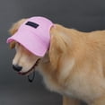 thumbnail image 5 of HQREA Puppy Hats with Ear Hole Adjustable Kitten Sun Visor Cap for Outdoor Sport, 5 of 6
