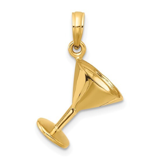 Polished Martini Glass Pendant 