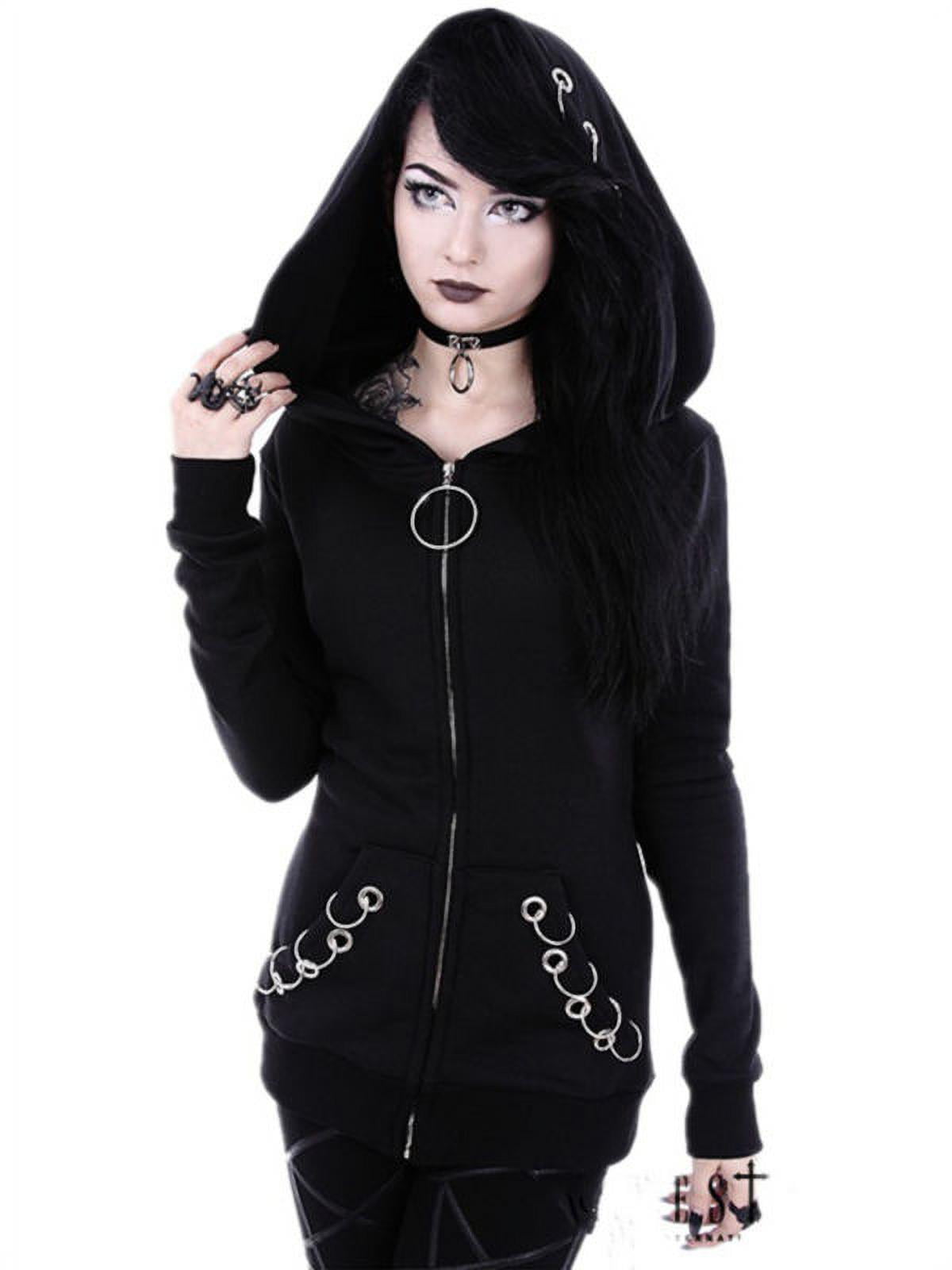 Lumos3DPrint Gothic Punk Skull Womens Pullover Hooded Sweatshirt 