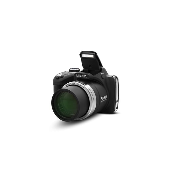 Minolta Pro Shot 16 Mega Pixel HD Digital Camera with 53x Optical Zoom, Full 1080p HD Video & 16GB SD Card, MN53Z, Black
