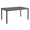 thumbnail image 1 of Pemberly Row Modern Metal Outdoor Dining Table in Matte Black, 1 of 9