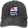 thumbnail image 3 of Royal Navy Denim Baseball Cap Hat Adjustable Cowboy Hat, 3 of 8