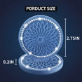 thumbnail image 3 of Bonison Car Cup Coaster, 4PCS Bling Cute Car Accessories Cup Holder Insert Coaster, 2.75inch Universal Vehicle Drink Holder Coaster, Crystal Rhinestone Diamond Anti Slip Car Interior for Women, Blue, 3 of 7