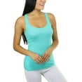 thumbnail image 3 of ToBeInStyle Womens Essential Ribbed Racerback Versatile Layering Cotton Blend Tank Top, 3 of 5