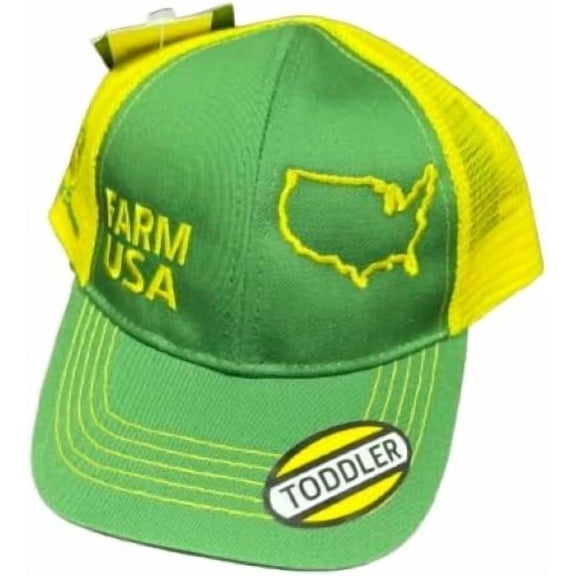 John Deere Toddler "Farm USA" Pride Cap-Green and Yellow Hat/Cap